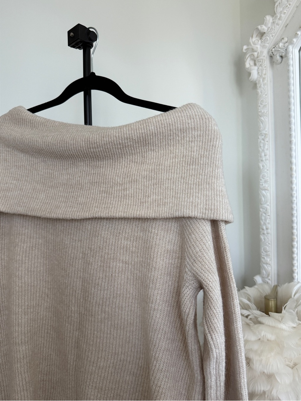 H&M Off-Shoulder Knit Sweater in beige - Oatmeal - Picture 15 of 15